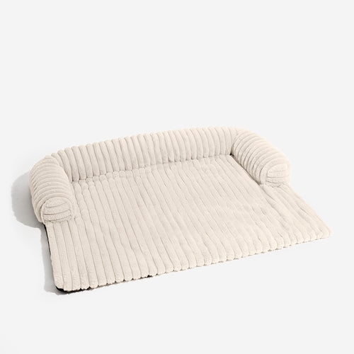 Zozooy Striped Plush Pet Sofa Cushion