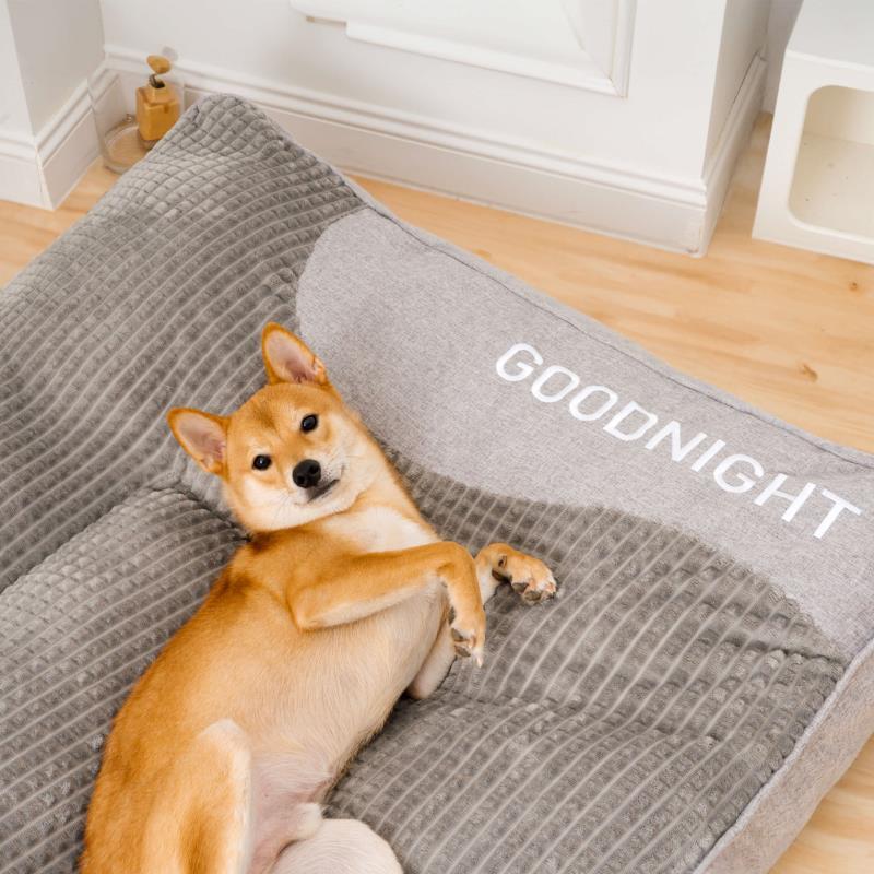 Zozooy Thickened Scratch-Resistant Spine Protection Dog Bed With Removable Cover