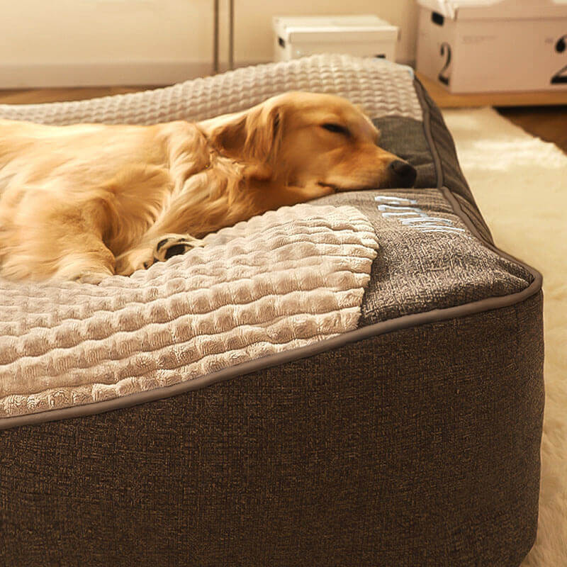 Zozooy Thickened Scratch-Resistant Spine Protection Dog Bed With Removable Cover