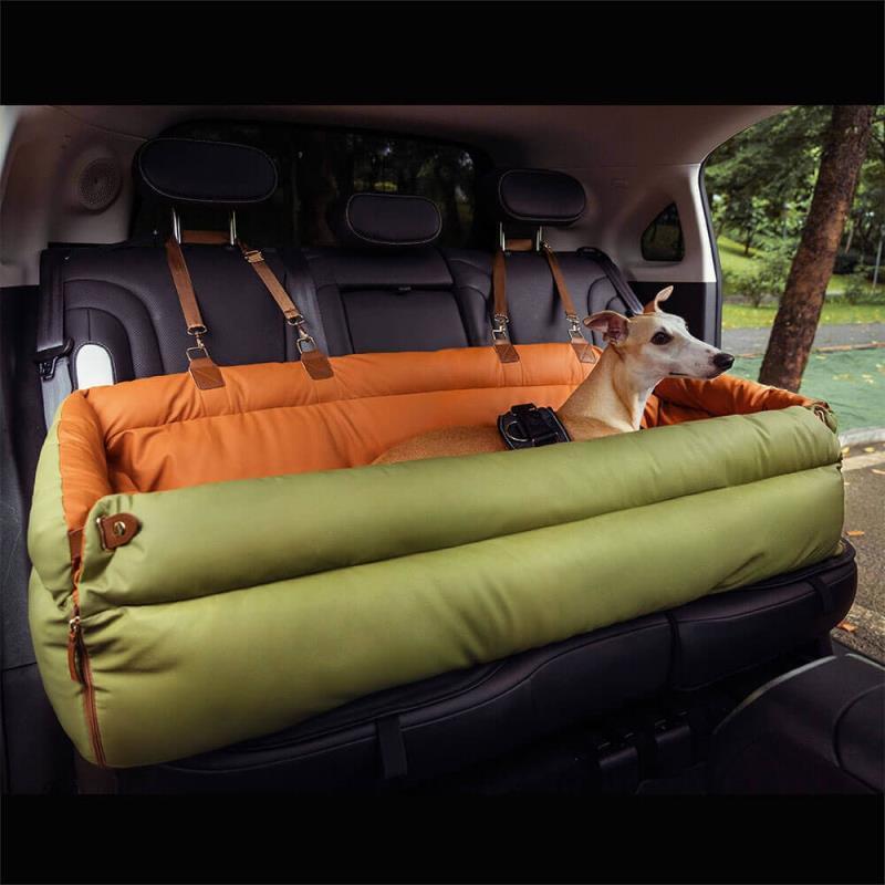 Zozooy Luxury Faux Leather Car Dog Bed