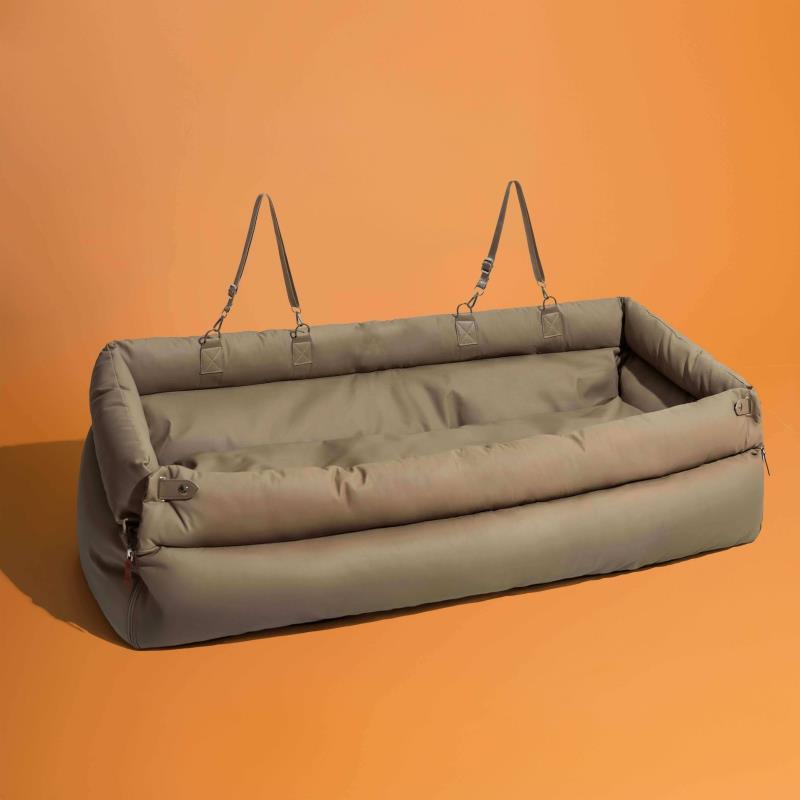 Zozooy Luxury Faux Leather Car Dog Bed
