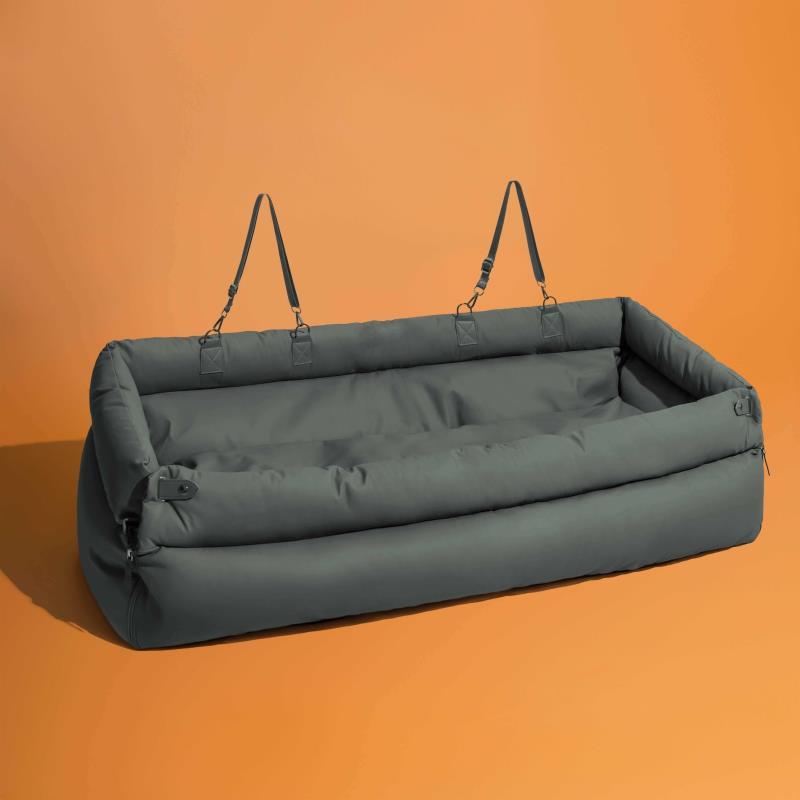 Zozooy Luxury Faux Leather Car Dog Bed
