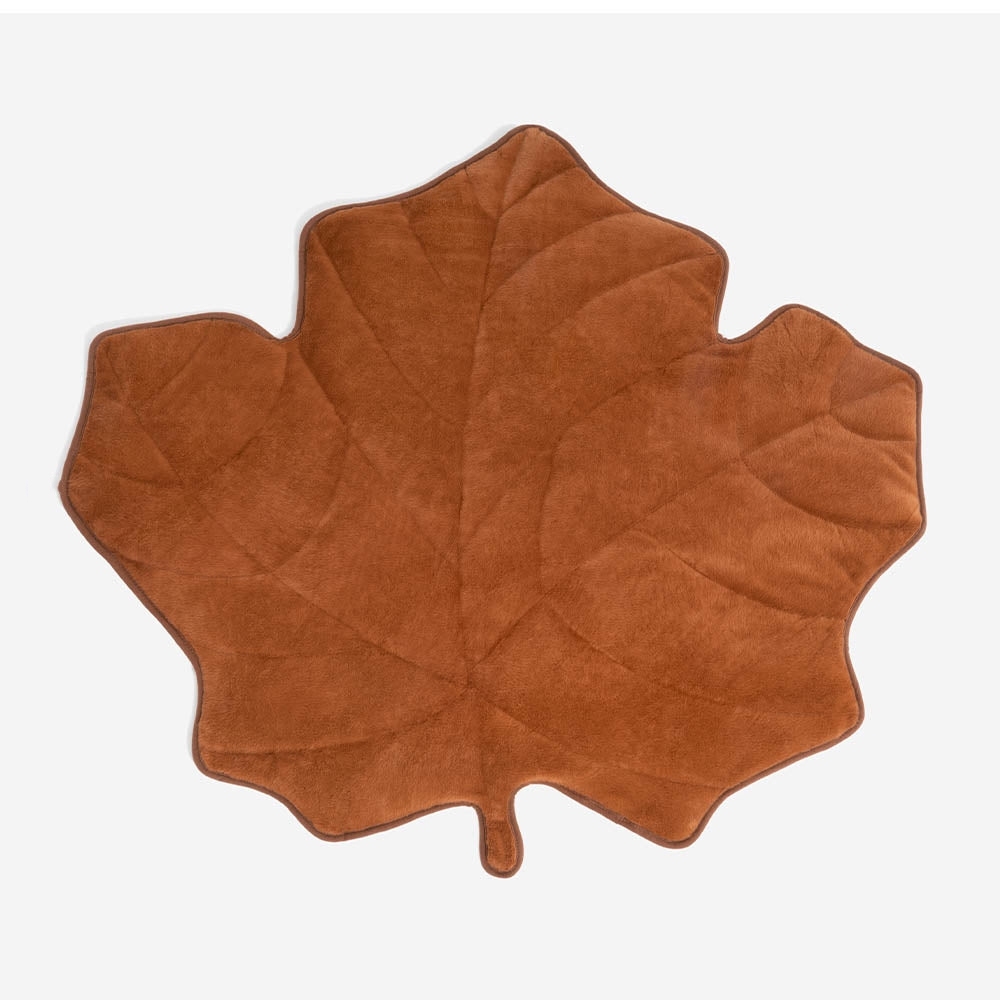 Zozooy Short Velvet Cushion - Leaf Shape