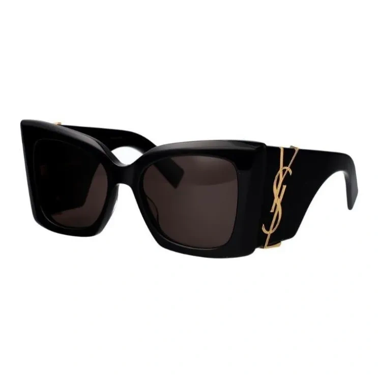 SAINT LAURENT Black Cat-Eye Sunglasses