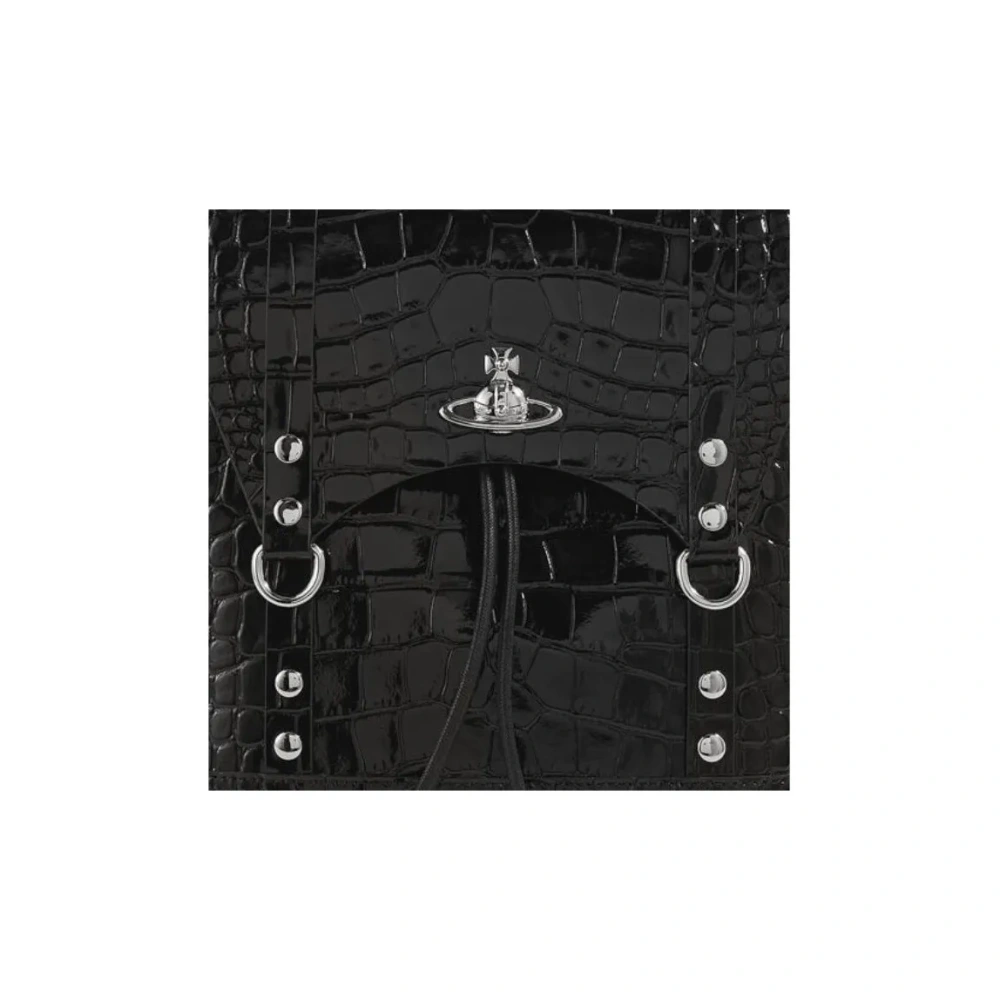 Vivienne Westwood Maxime Orb Handle Bag in Black Leather