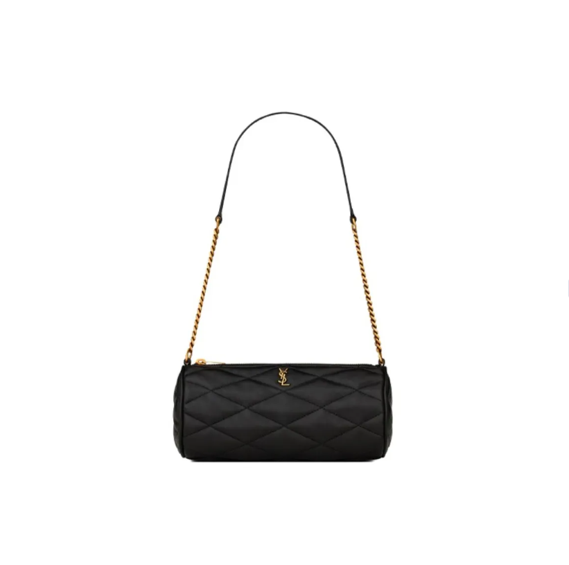 SAINT LAURENT Sade Mini Chain Shoulder Bag in Black Lambskin