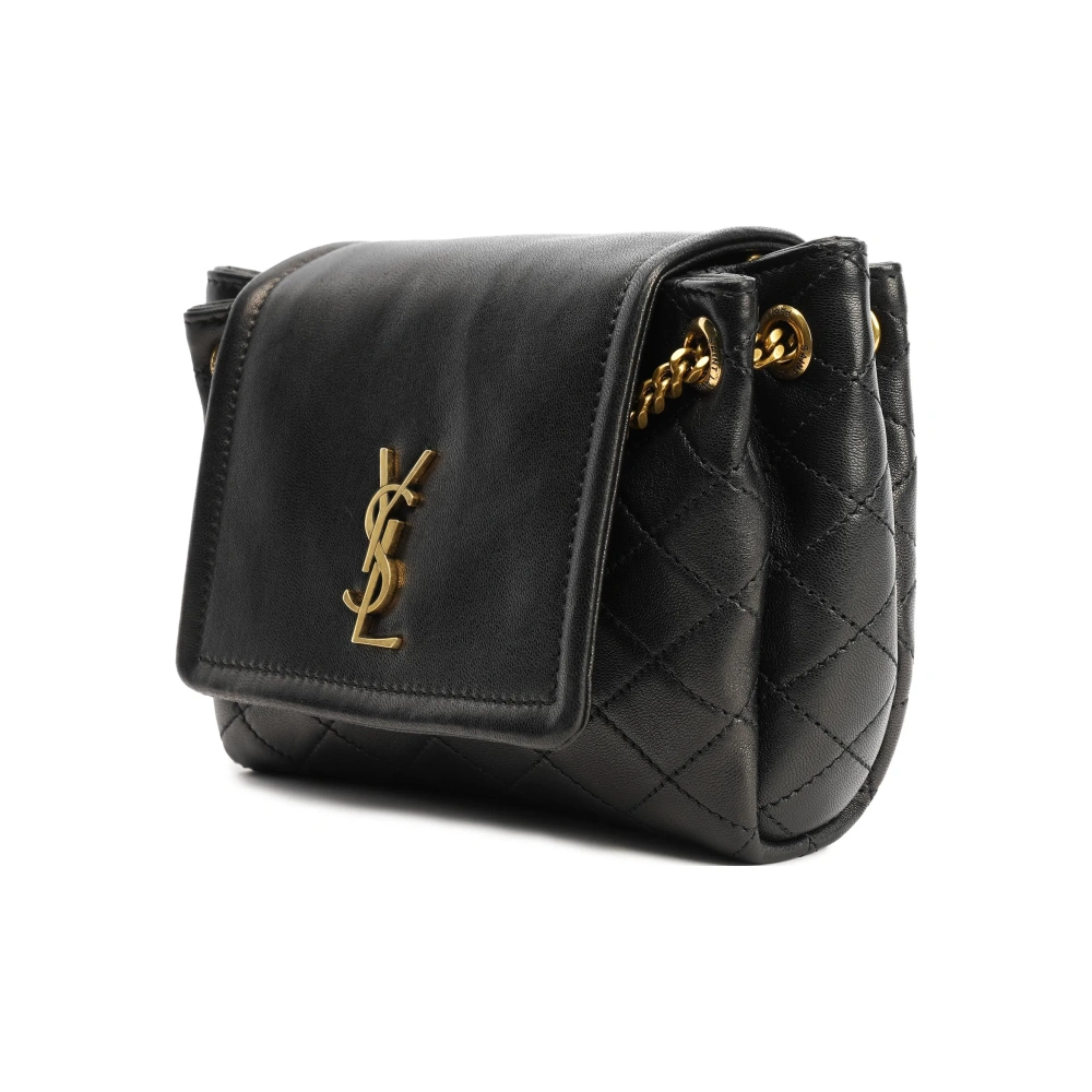 SAINT LAURENT Mini Jamie Bag in Black Quilted Lambskin