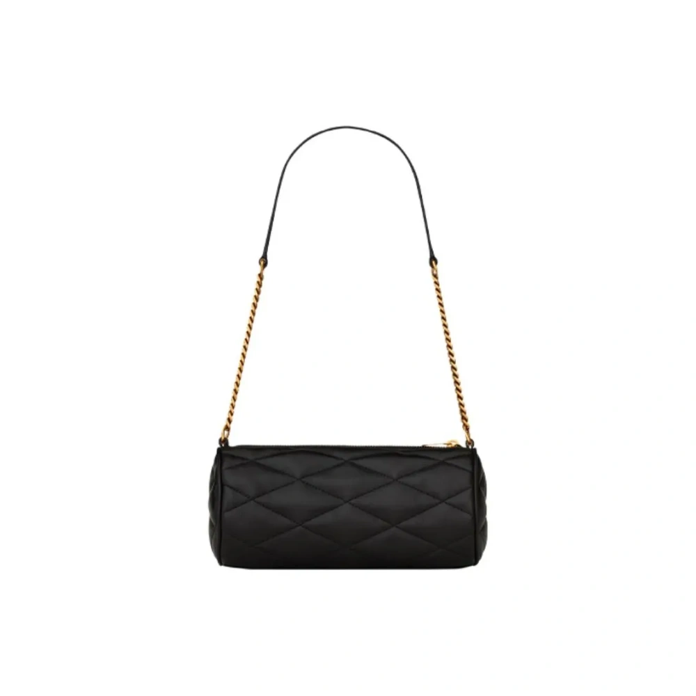 SAINT LAURENT Sade Mini Chain Shoulder Bag in Black Lambskin