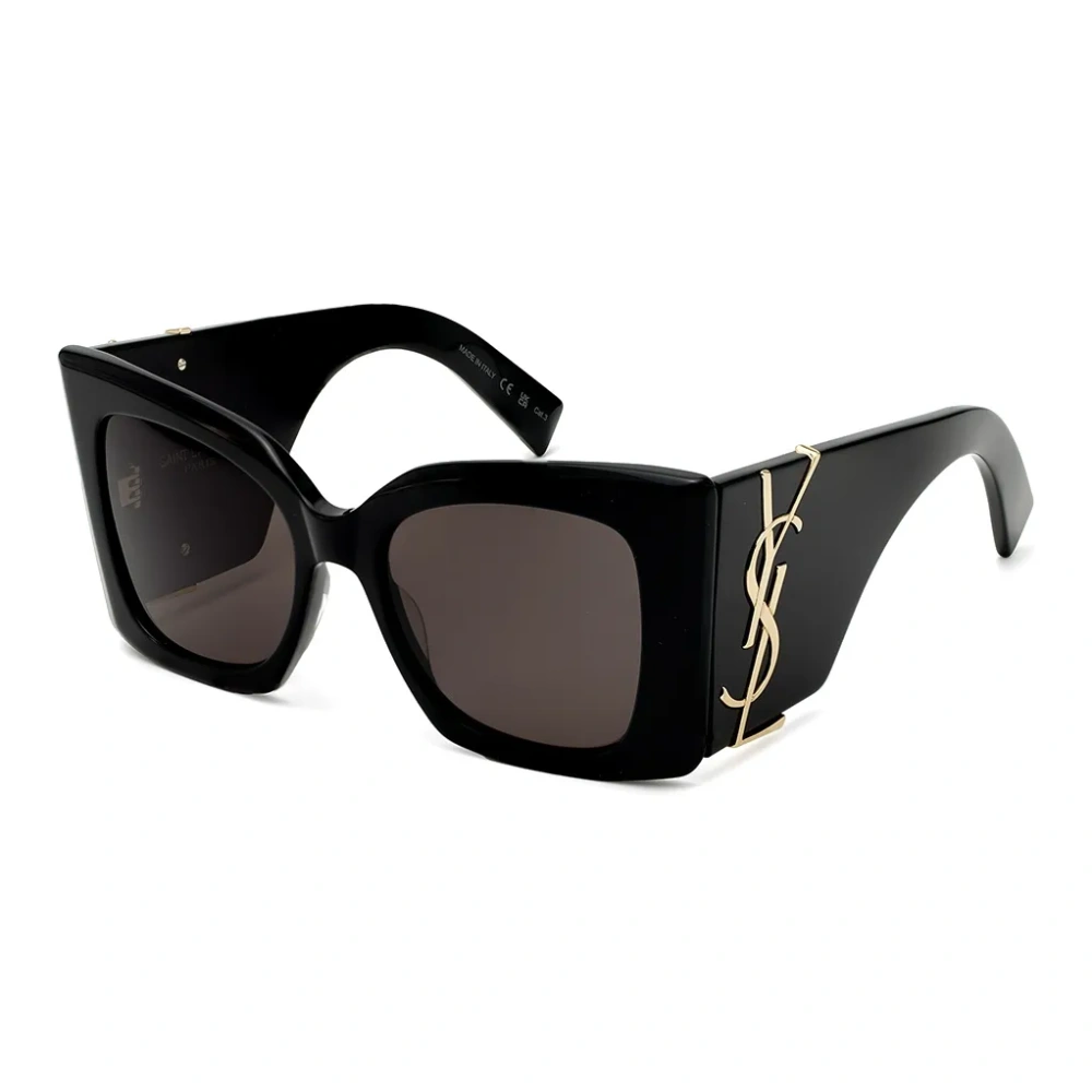 SAINT LAURENT Black Cat-Eye Sunglasses