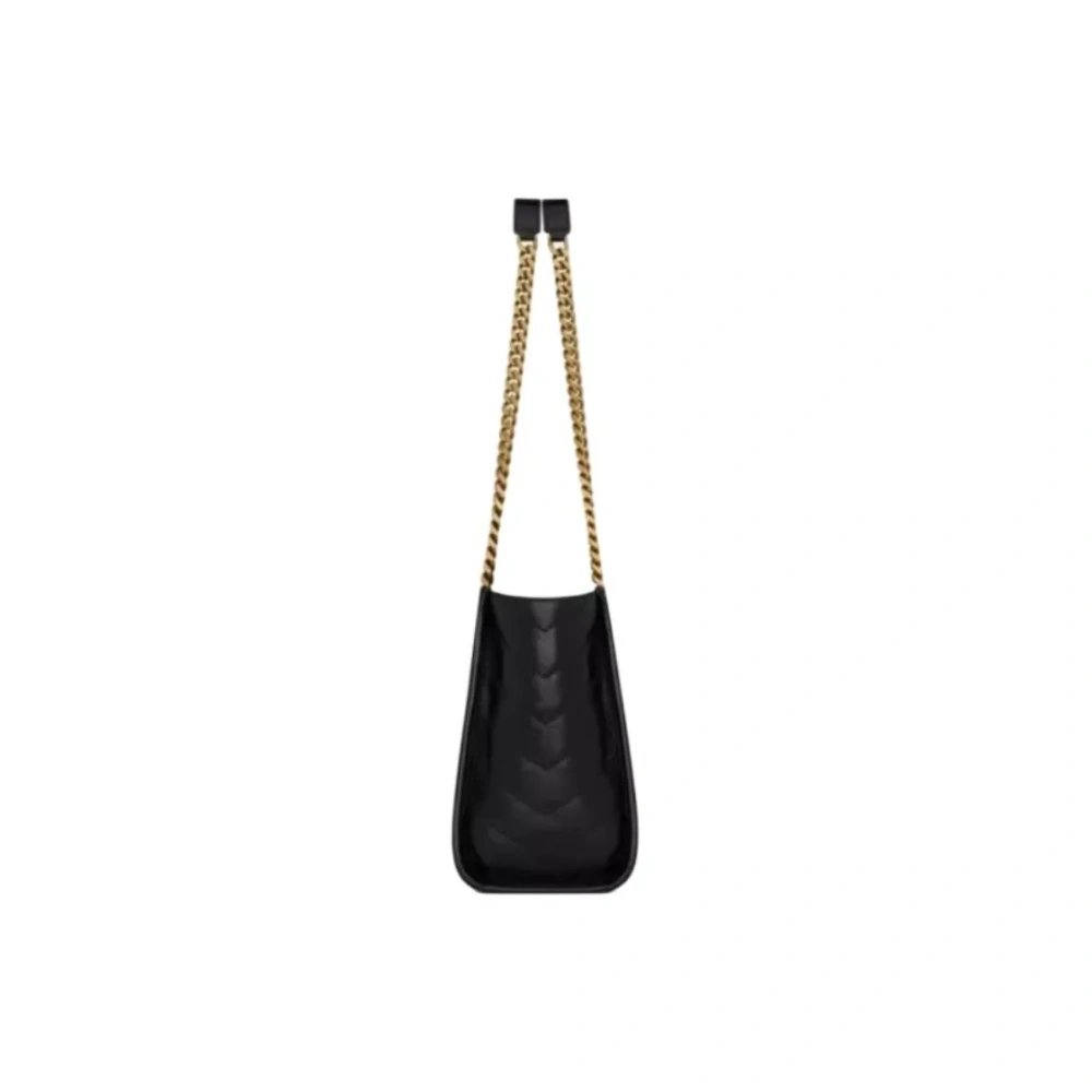 SAINT LAURENT Niki Soft Tote Bag in Black Leather