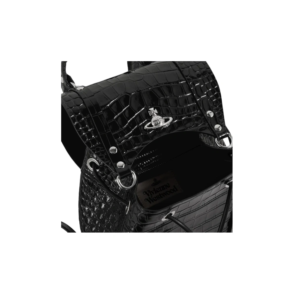 Vivienne Westwood Maxime Orb Handle Bag in Black Leather