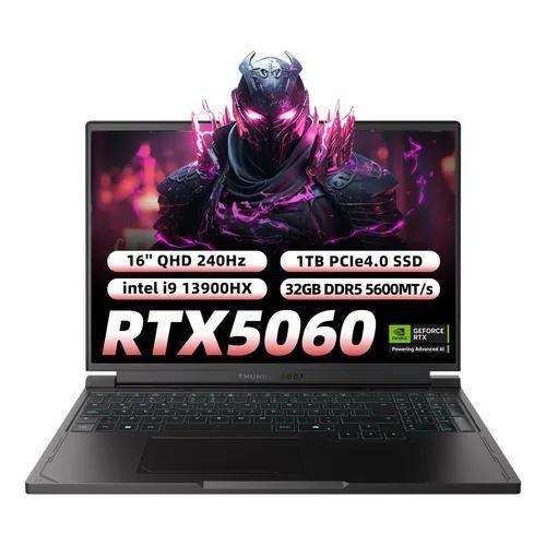 【THUNDEROBOT】Hunter Blade S RTX 5060 16-Inch Esports Gaming Laptop with Intel i9-13900HX for Students 16GB+1TB