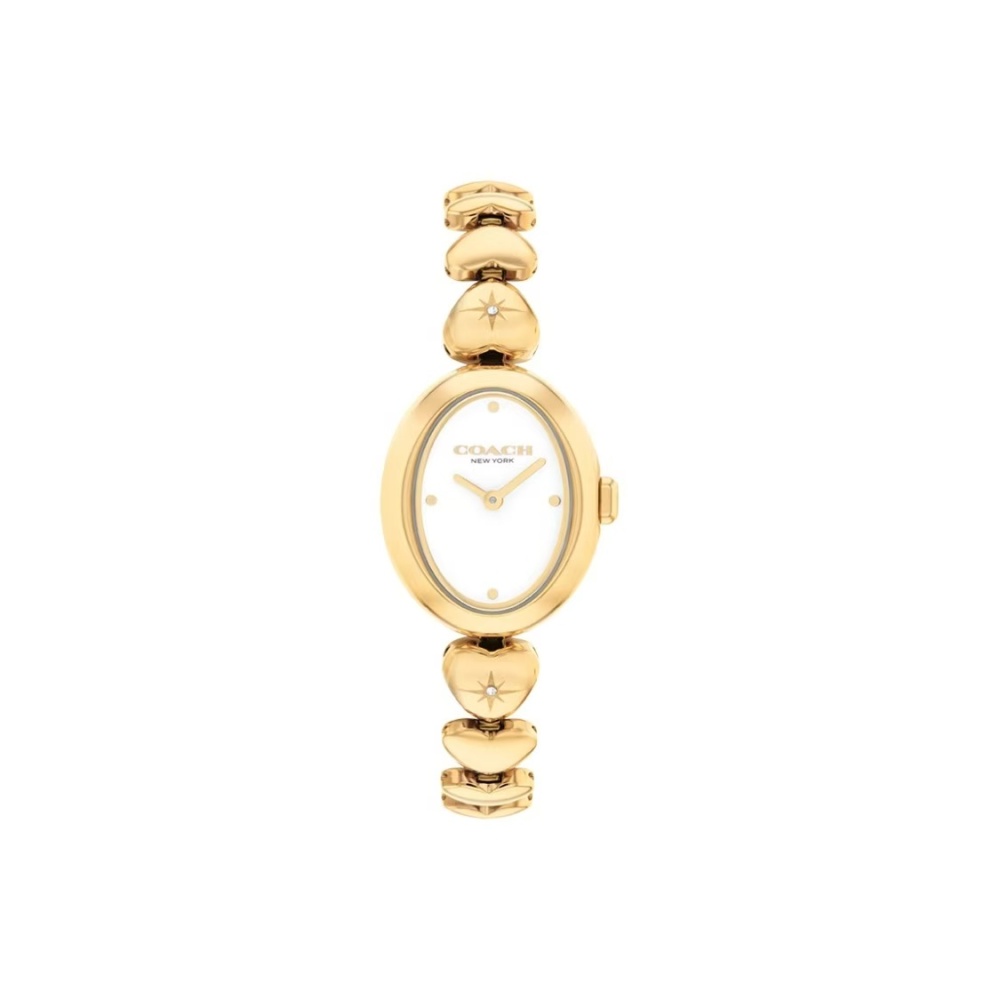 COACH Sammy Women's Quartz Watch – White Dial, Elegant Design