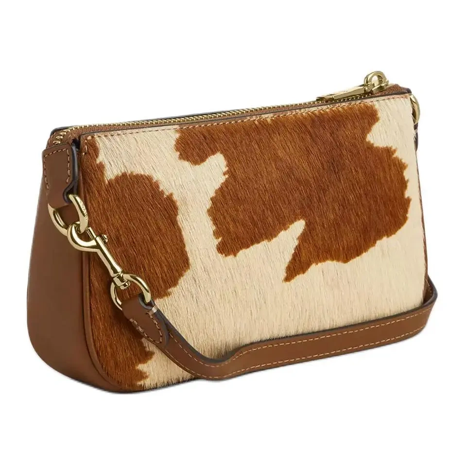 COACH Nolita 19 Women's Mini Handbag – Pebbled Leather, Signature Logo, Brown & Khaki