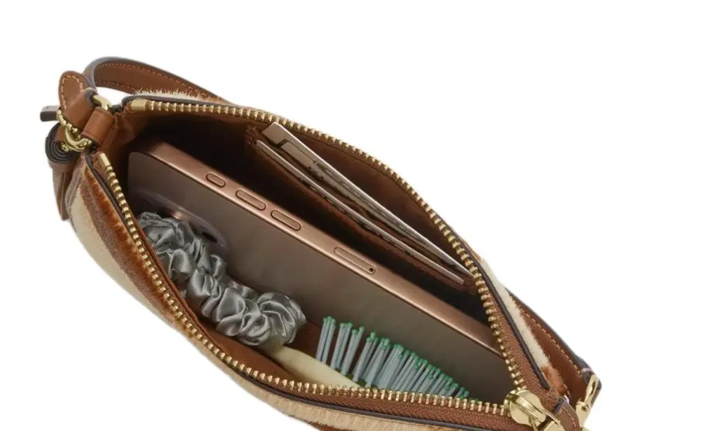 COACH Nolita 19 Women's Mini Handbag – Pebbled Leather, Signature Logo, Brown & Khaki