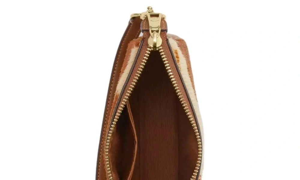 COACH Nolita 19 Women's Mini Handbag – Pebbled Leather, Signature Logo, Brown & Khaki
