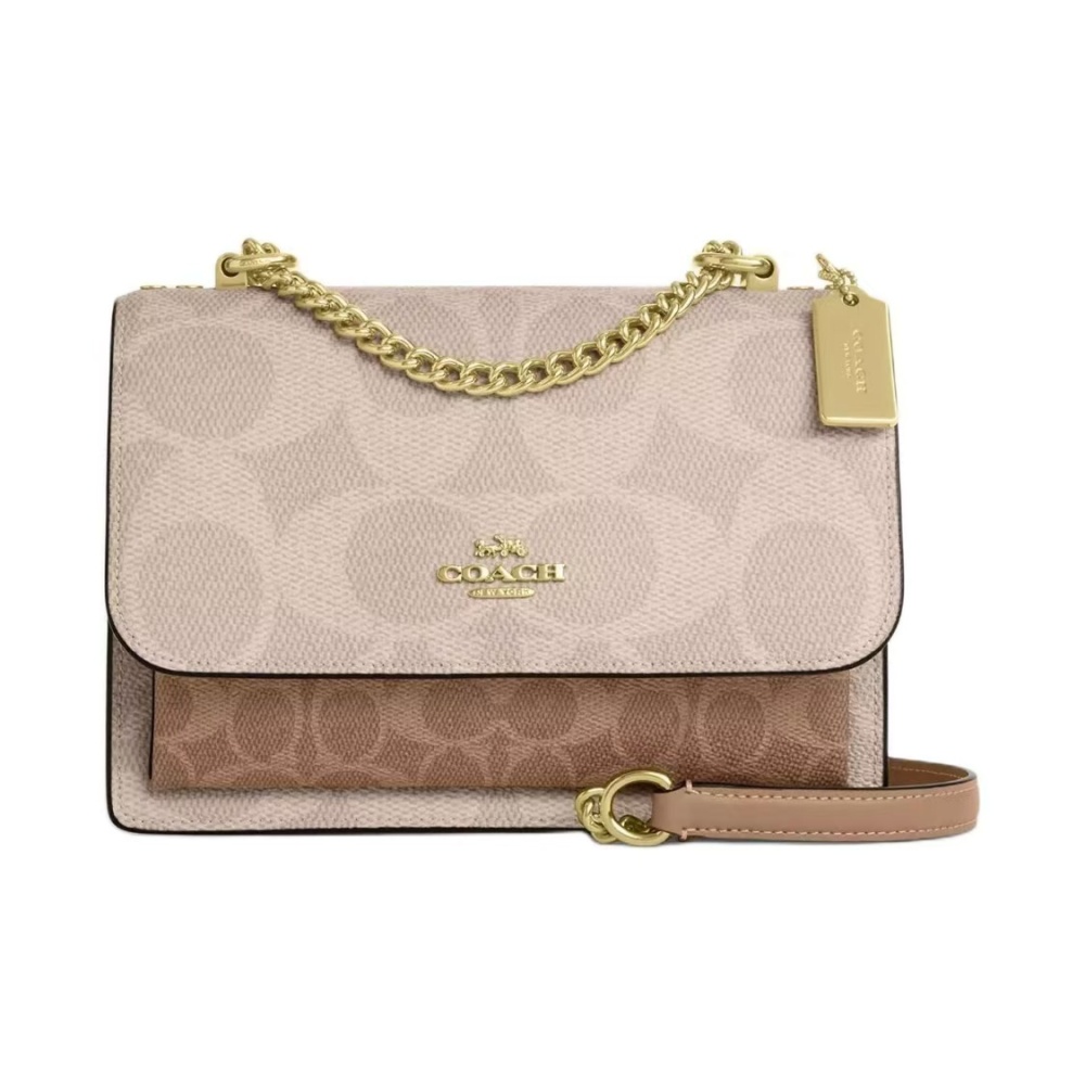 COACH Klare 21 Crossbody Bag – Sand/Brown Colorblock, Gold-Tone Hardware