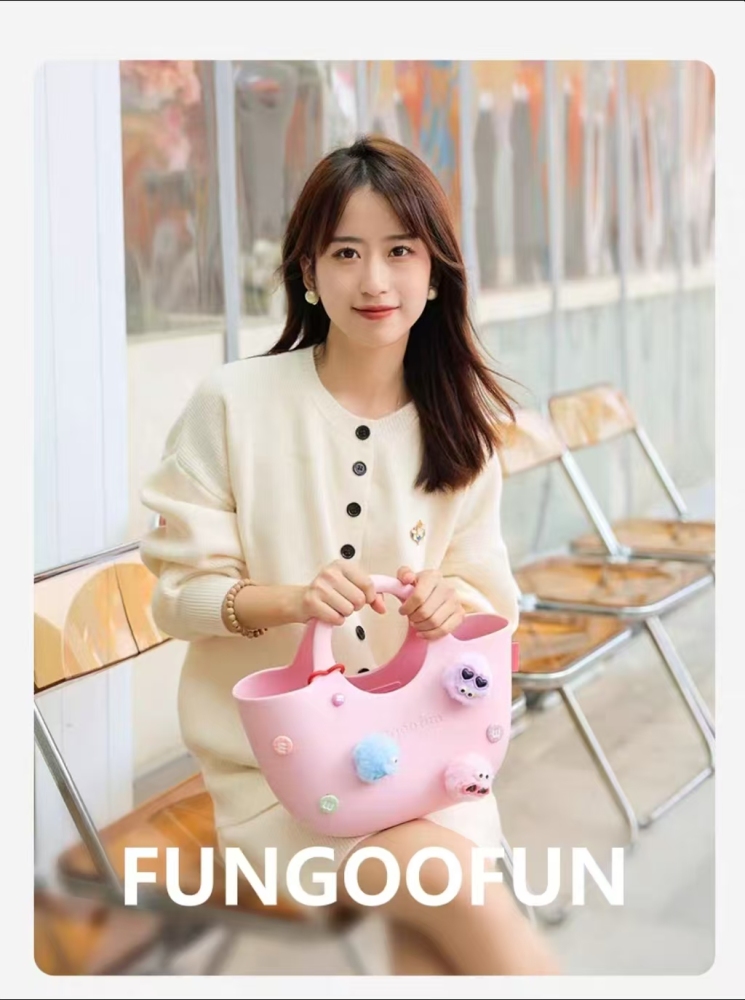 FUNGOOFUN Pink EVA Tote Bag