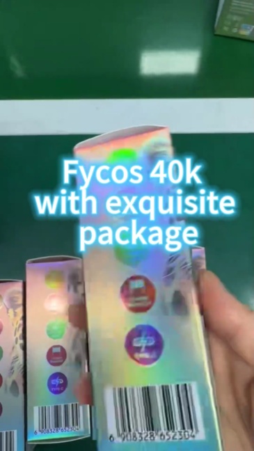 Fycosin 40K Disposable Vape | EU Warehouse 40,000 Puffs Crystal Rechargeable Adjustable Airflow | Wholesale