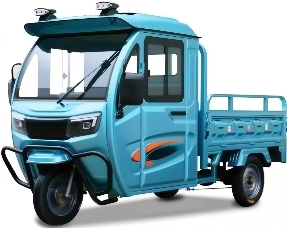 Semi-Enclosed Cargo Three-Wheeler