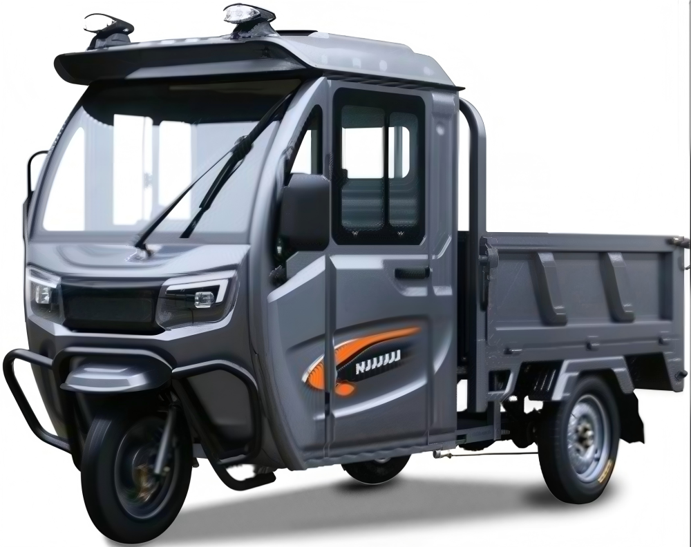 Semi-Enclosed Three-Wheel Cargo Vehicle