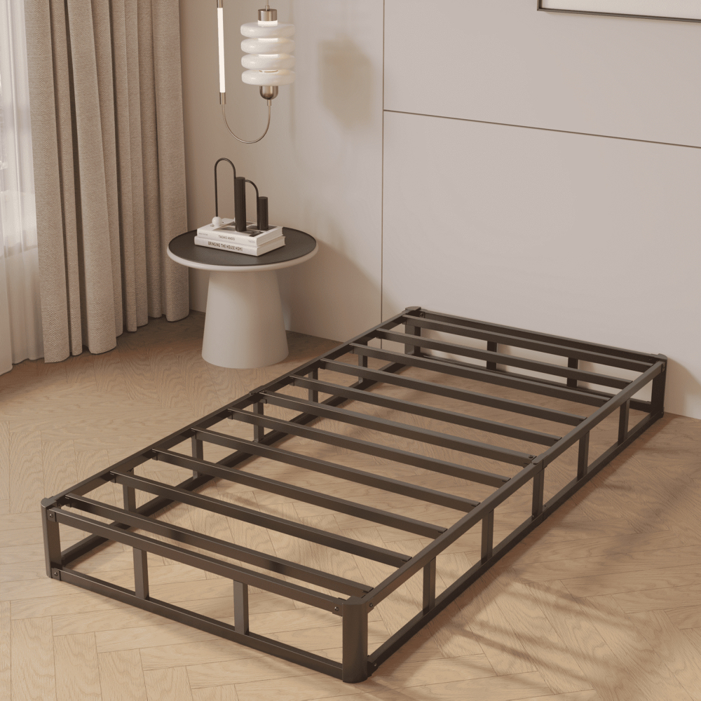 Roomdiary 7 inch Twin Box Spring with Fabric Cover, Heavy Duty Metal Mattress Foundation, Noise Free, Easy Assembly