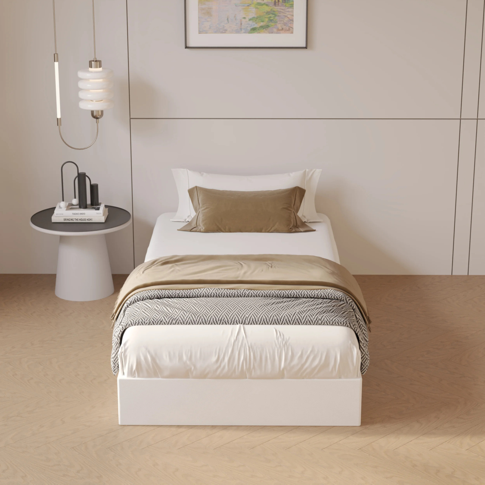 Roomdiary 7 inch Twin Box Spring with Fabric Cover, Heavy Duty Metal Mattress Foundation, Noise Free, Easy Assembly