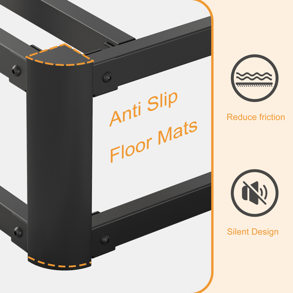 Roomdiary 7 inch Twin Box Spring with Fabric Cover, Heavy Duty Metal Mattress Foundation, Noise Free, Easy Assembly
