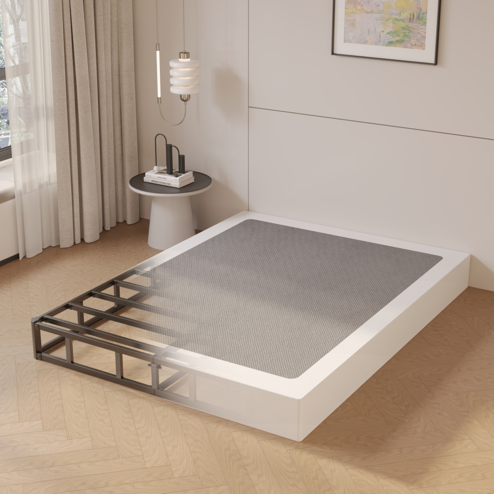 Roomdiary 9 inch Twin Box Spring with Fabric Cover, Heavy Duty Metal Mattress Foundation, Noise Free, Easy Assembly
