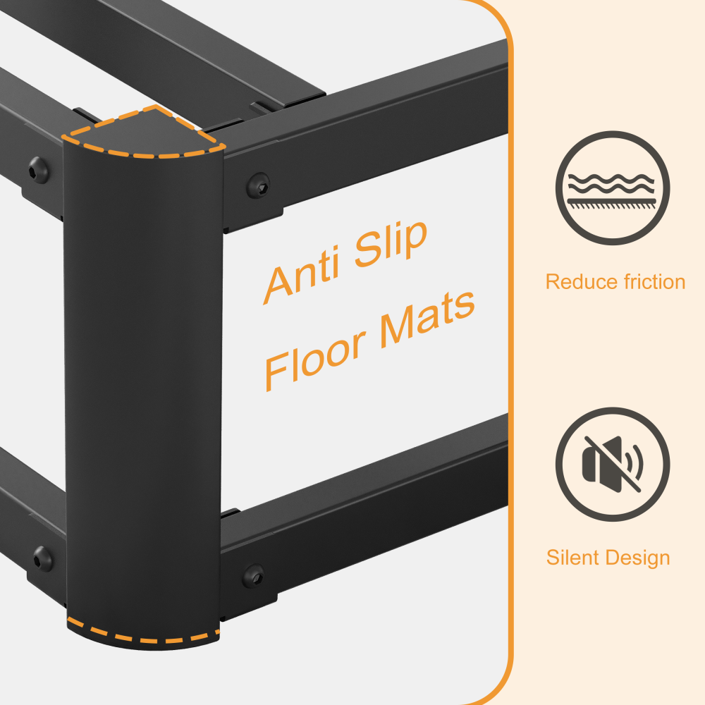 Roomdiary 9 inch Twin Box Spring with Fabric Cover, Heavy Duty Metal Mattress Foundation, Noise Free, Easy Assembly