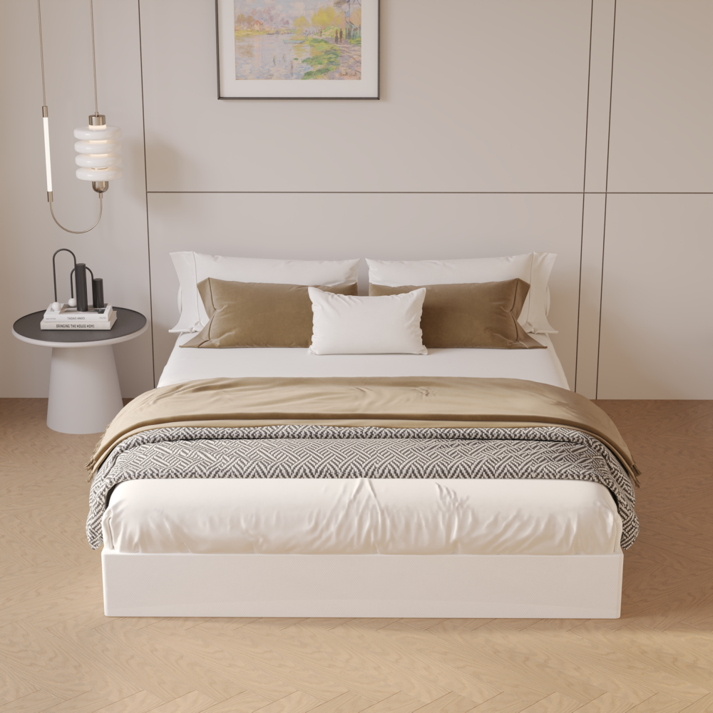 Roomdiary 9 inch Twin Box Spring with Fabric Cover, Heavy Duty Metal Mattress Foundation, Noise Free, Easy Assembly