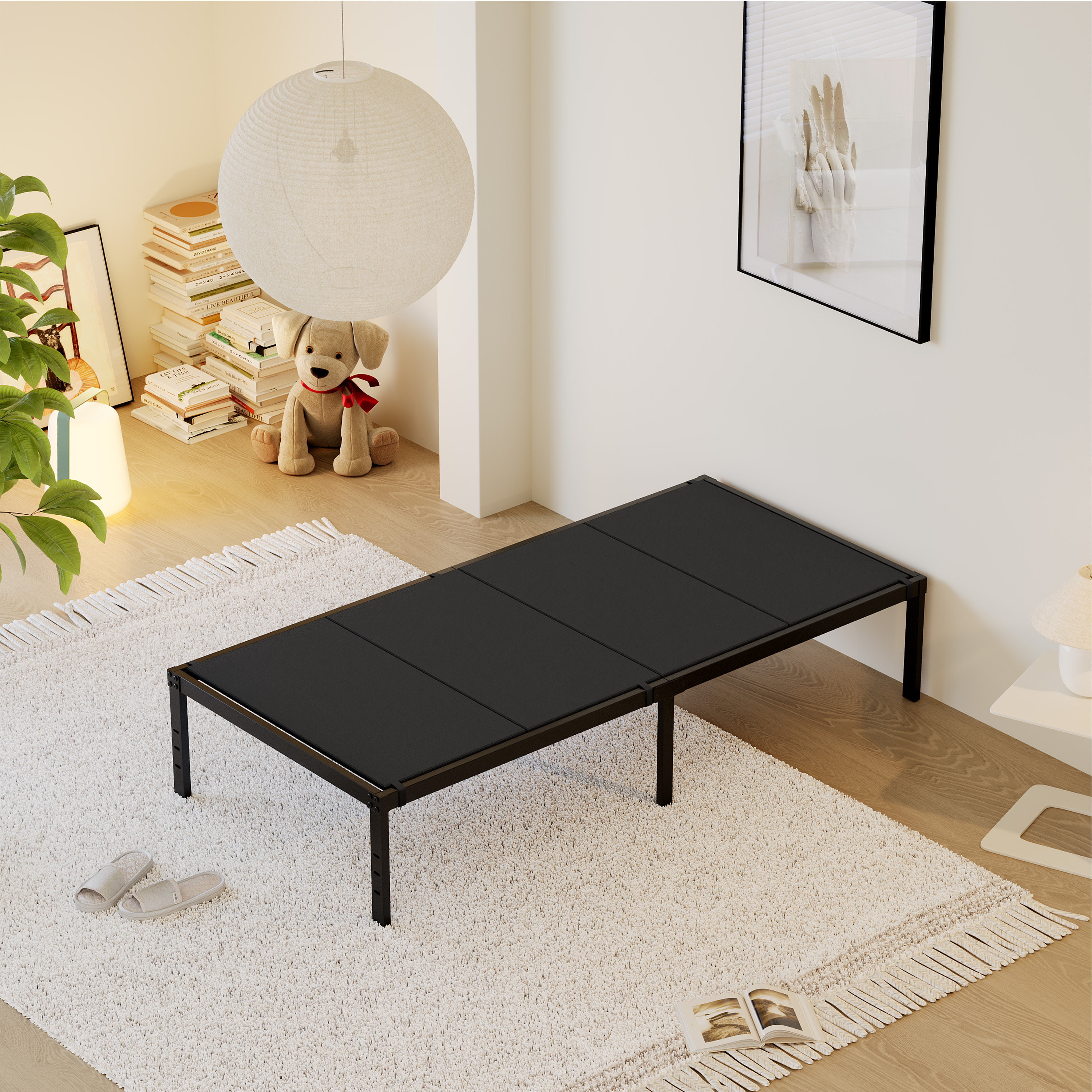 Roomdiary Bunkie Board Low Profile Mattress Support, No Sag, Easy Setup, Box Spring Replacement for Platform Bed.