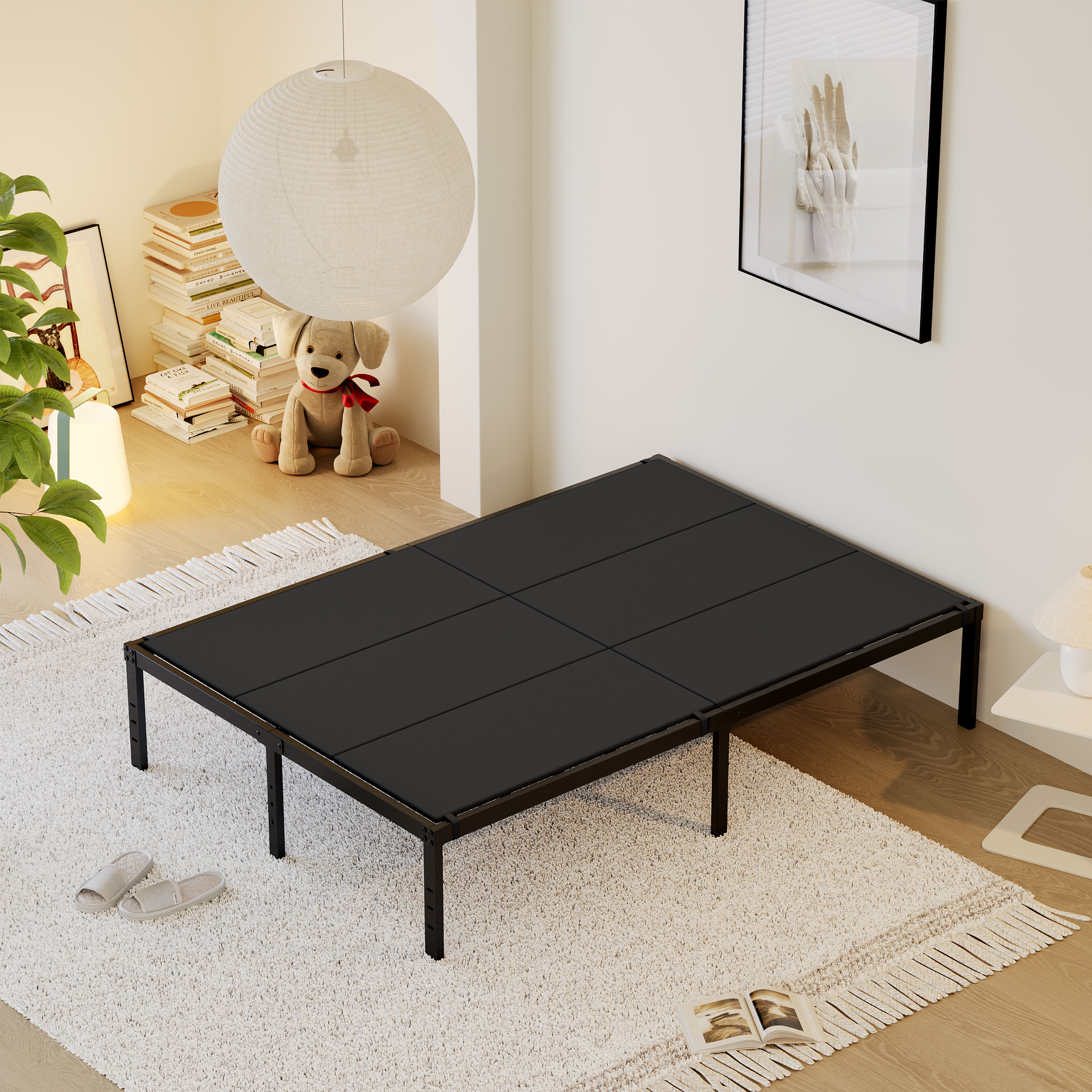 Roomdiary Bunkie Board Low Profile Mattress Support, No Sag, Easy Setup, Box Spring Replacement for Platform Bed.