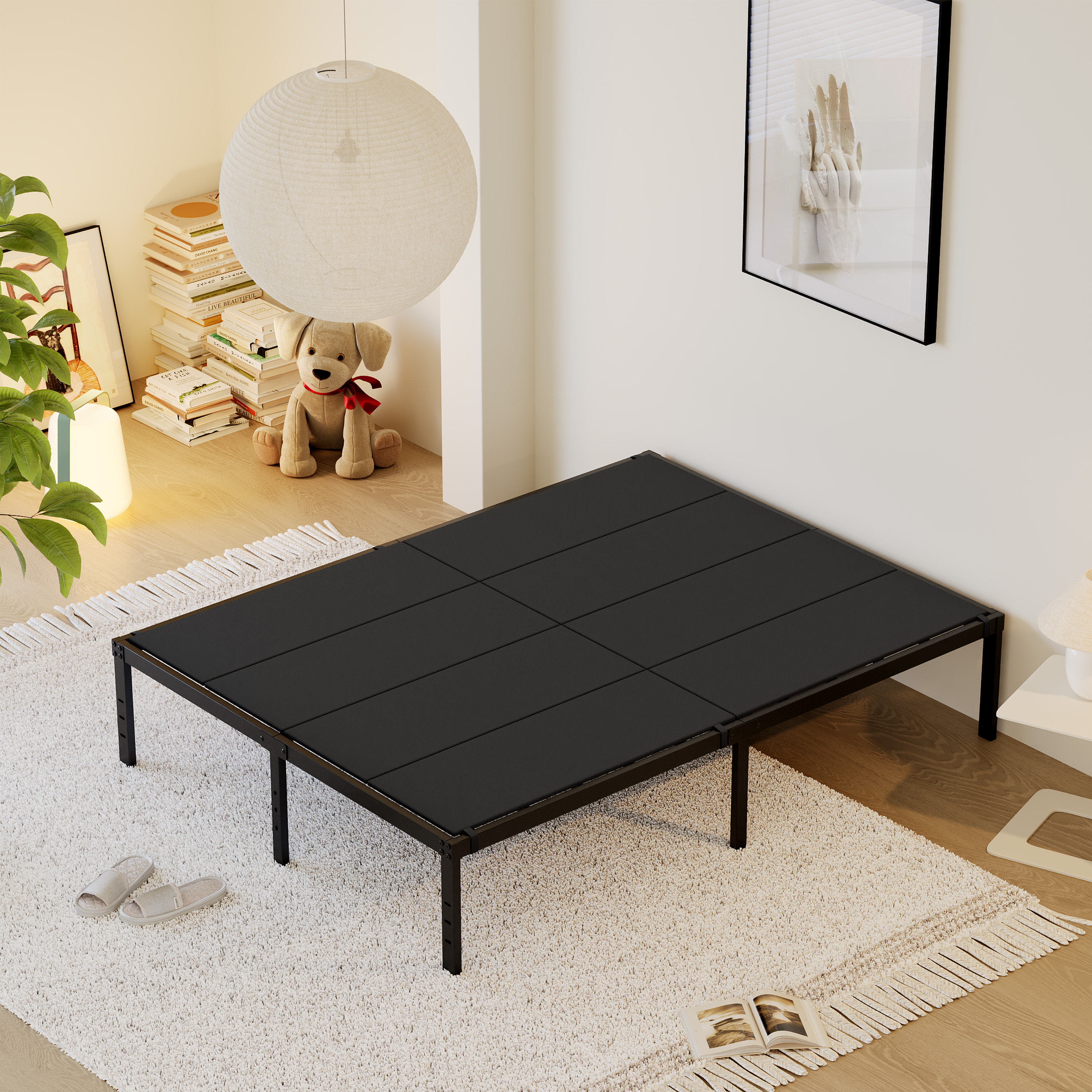 Roomdiary Bunkie Board Low Profile Mattress Support, No Sag, Easy Setup, Box Spring Replacement for Platform Bed.