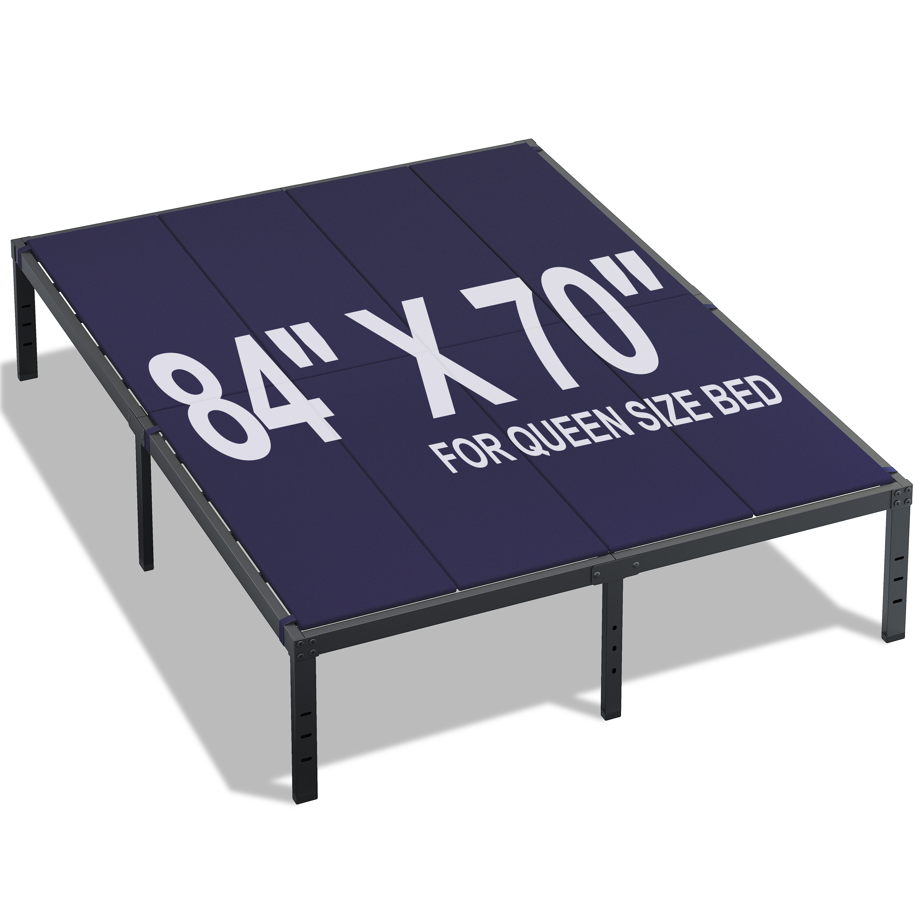 Roomdiary Blue Bunkie Board, Low Profile Mattress Support, No Sag, Easy Setup, Box Spring Replacement for Platform Bed