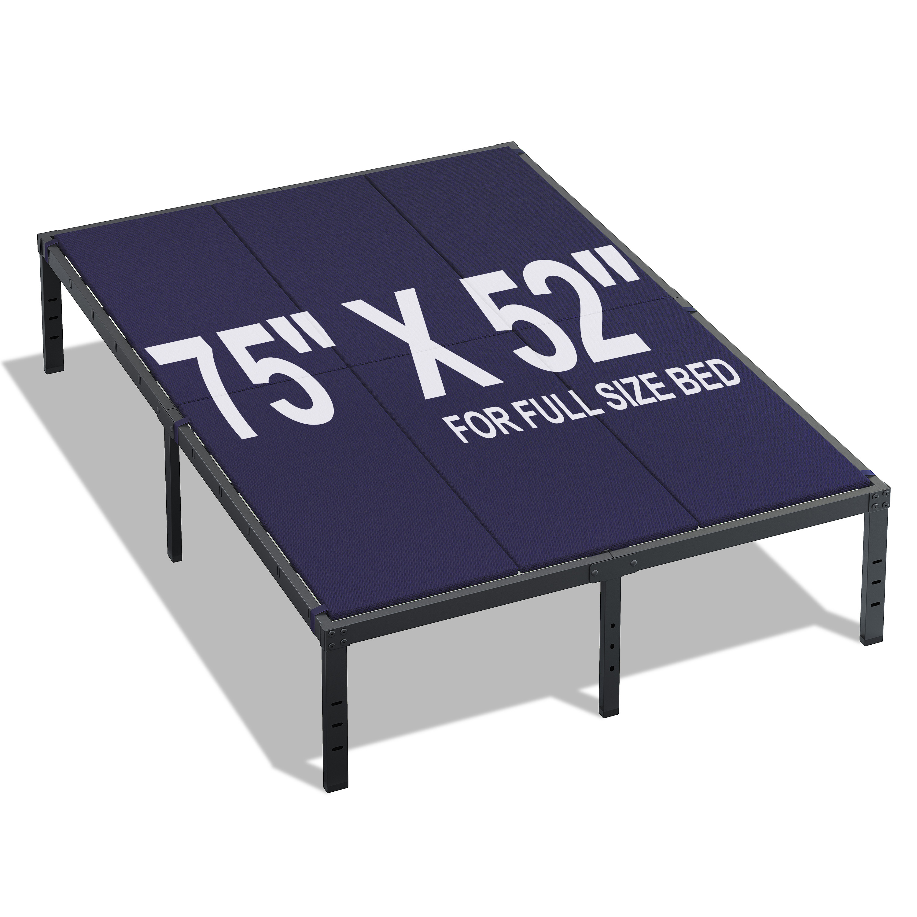 Roomdiary Blue Bunkie Board, Low Profile Mattress Support, No Sag, Easy Setup, Box Spring Replacement for Platform Bed