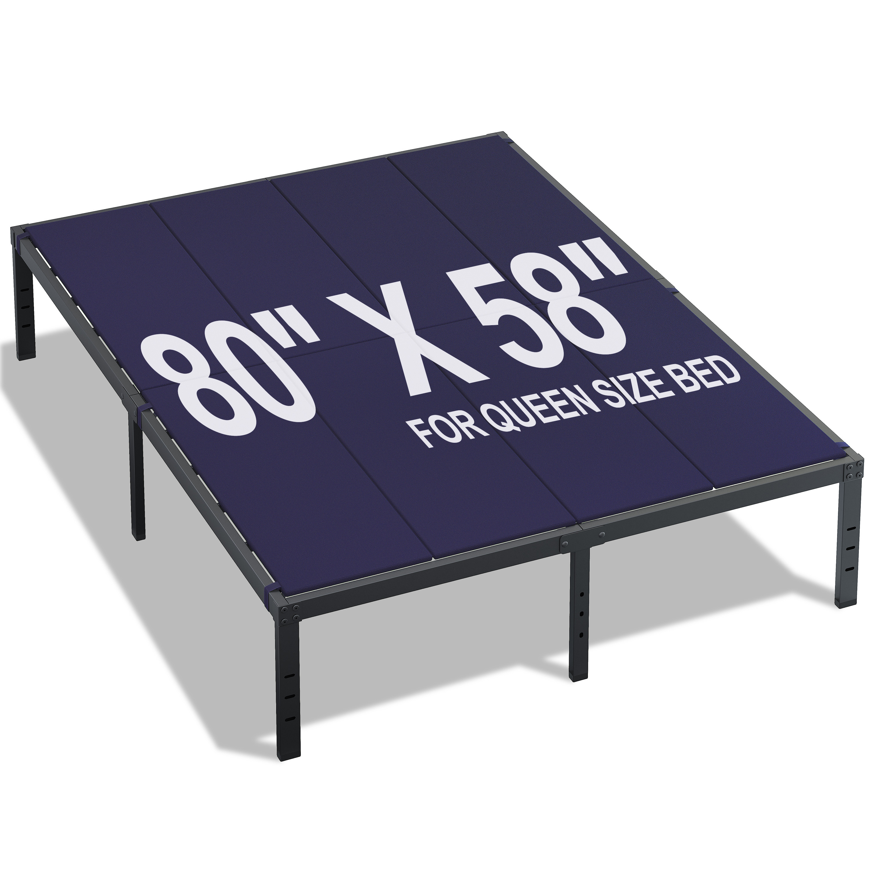 Roomdiary Blue Bunkie Board, Low Profile Mattress Support, No Sag, Easy Setup, Box Spring Replacement for Platform Bed
