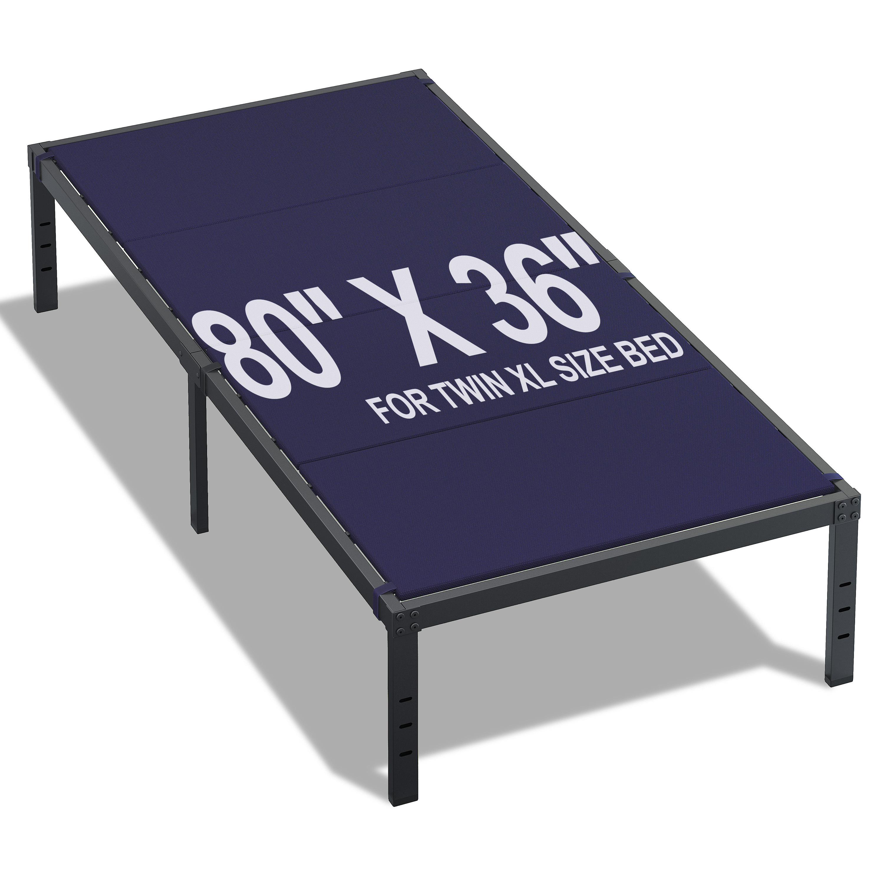 Roomdiary Blue Bunkie Board, Low Profile Mattress Support, No Sag, Easy Setup, Box Spring Replacement for Platform Bed