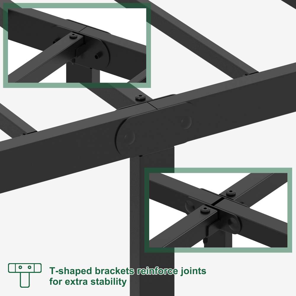 Napcenter 12 inch Twin XL Bed Frame Platform with Headboard and Footboard, Heavy Duty, No Box Spring Needed, Easy Assembly, Black
