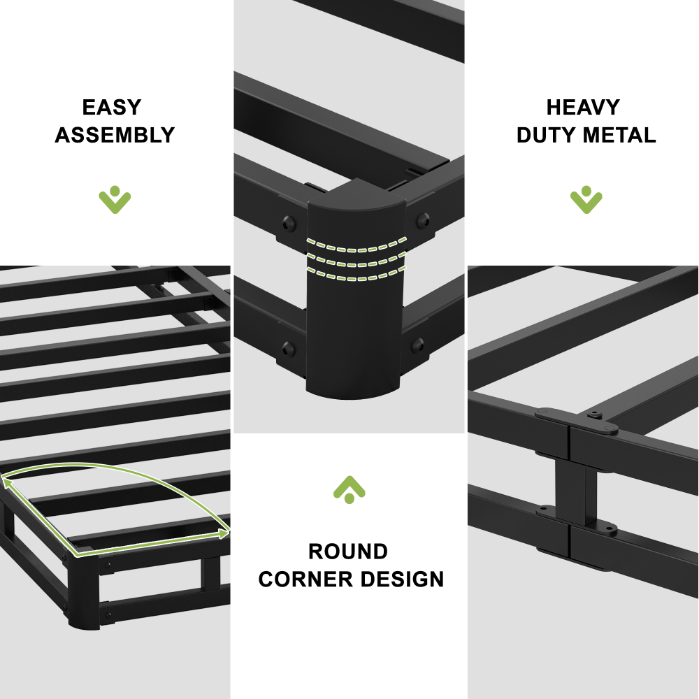 Napcenter 5 inch Box Spring, Mattress Foundation, Heavy Duty Metal, Included Fabric Cover, Noise Free, Easy Assembly