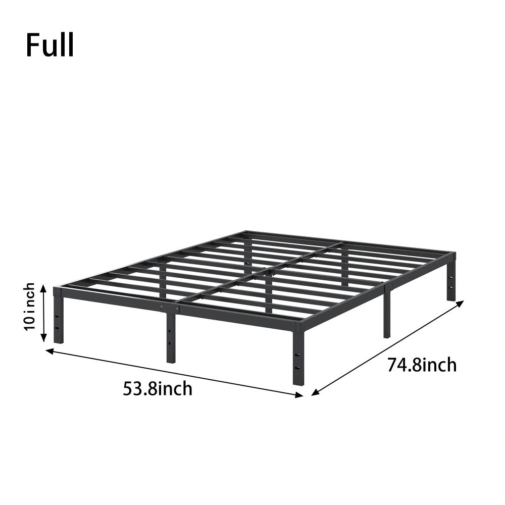 Maenizi 20 inch Queen Bed Frame No Box Spring Needed, Heavy Duty Metal Queen Platform Bed Frame Support Up to 3000 lbs, Easy Assembly, Noise Free, Black