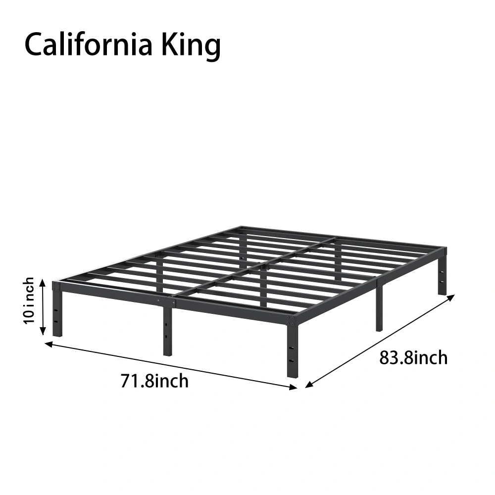 Maenizi 20 inch Queen Bed Frame No Box Spring Needed, Heavy Duty Metal Queen Platform Bed Frame Support Up to 3000 lbs, Easy Assembly, Noise Free, Black
