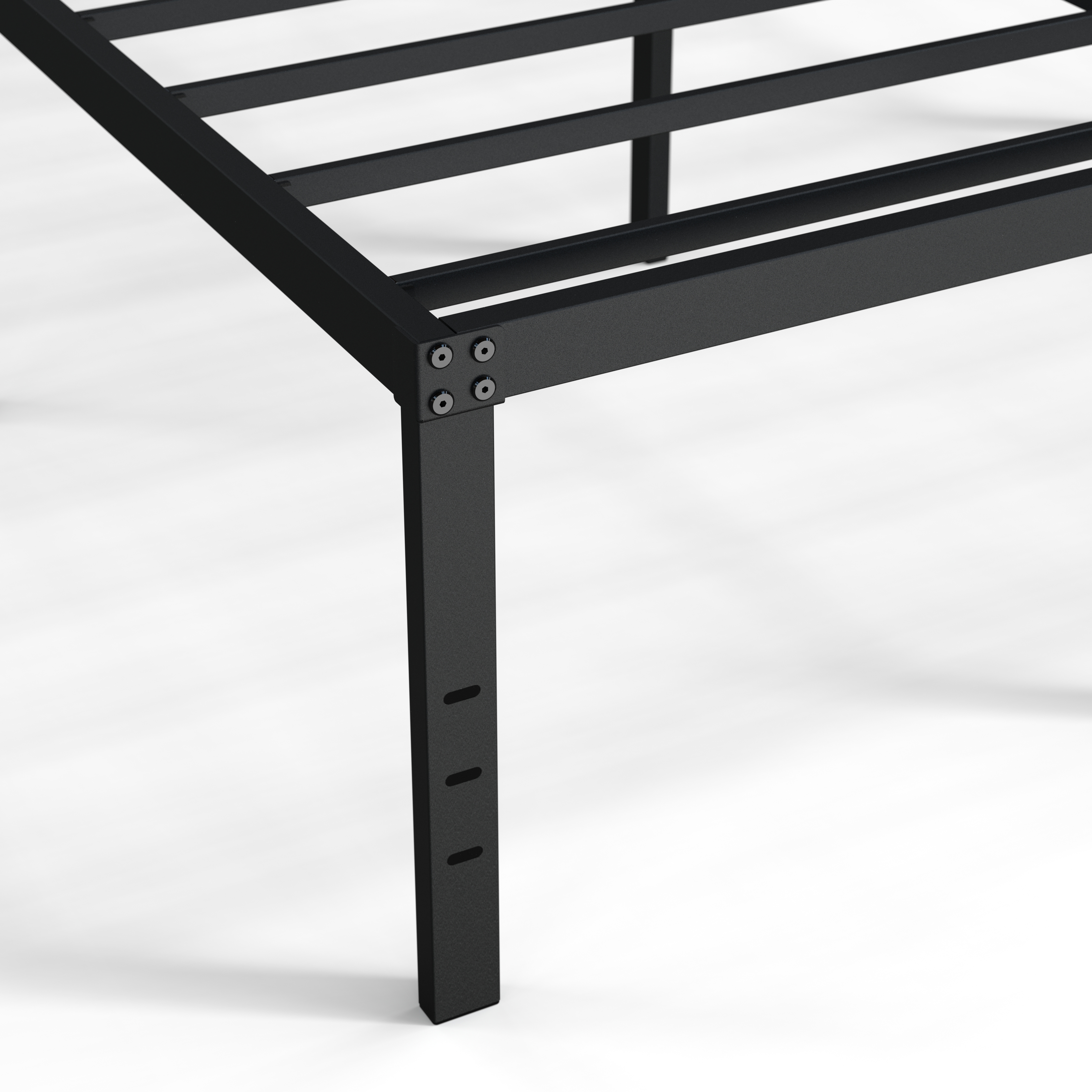 Maenizi Bed Frames No Box Spring Needed, 20 inch Heavy Duty Metal Bed Frame Support Up to 2500 lbs, Easy Assembly, Noise Free, Black