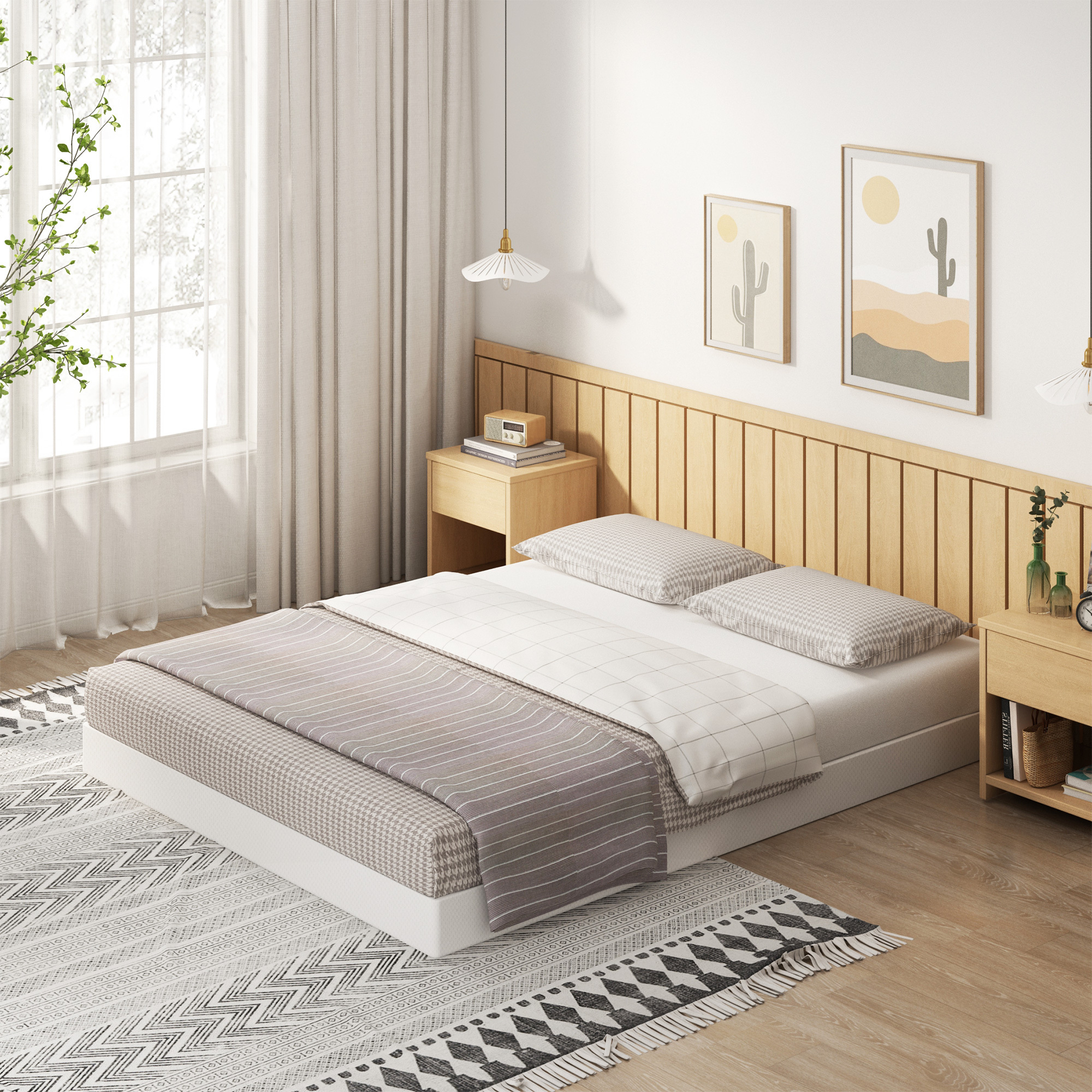 Maenizi 5 inch Low Profile Box Spring, Heavy Duty Metal with Fabric Cover, Easy Assembly, Noise Free, Black