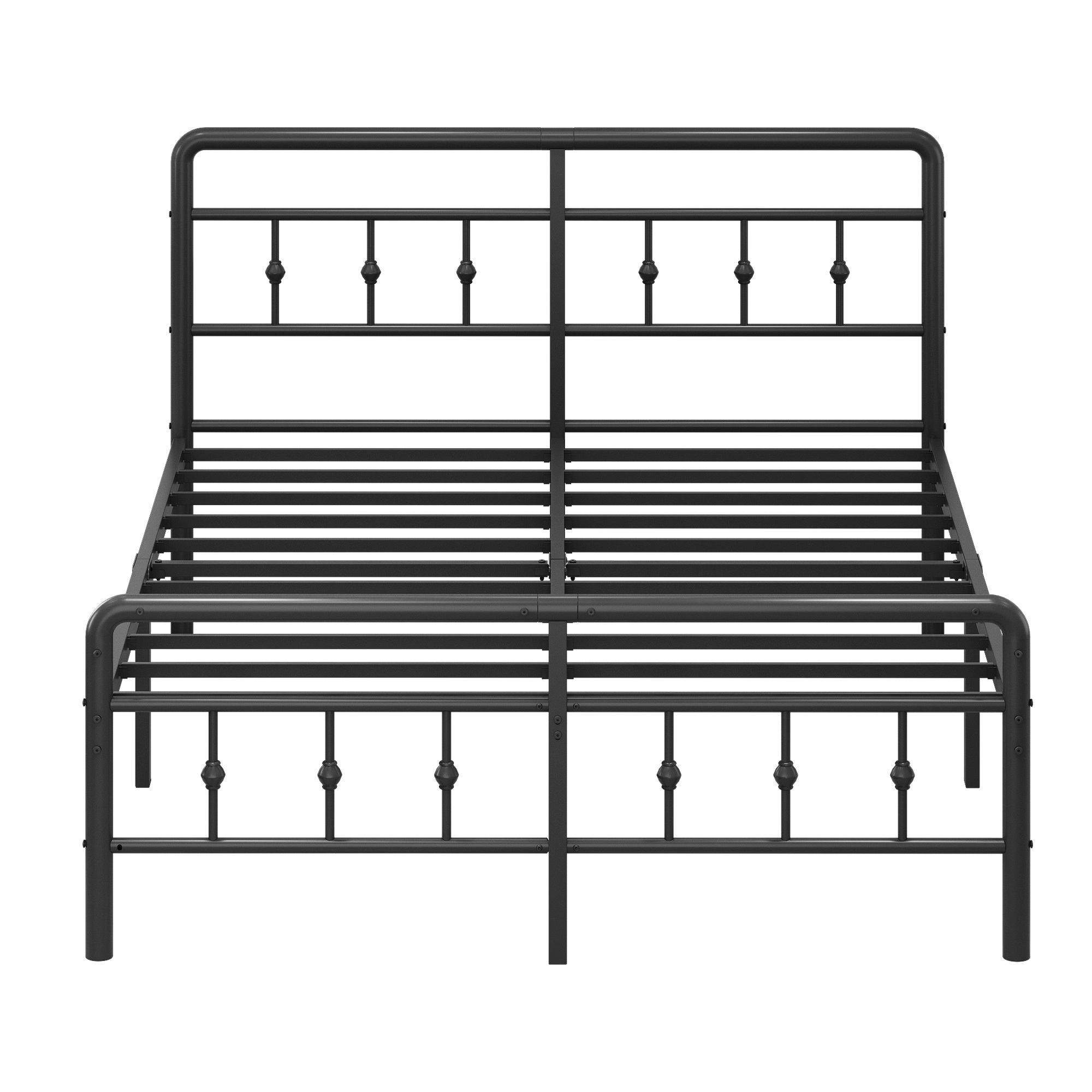 Maenizi 16 inch Bed Frames with Headboard and Footboard, Heavy Duty Metal Platform Bed Frame No Box Spring Needed, Easy Assembly, Under Bed Storage, Noise Free, Black