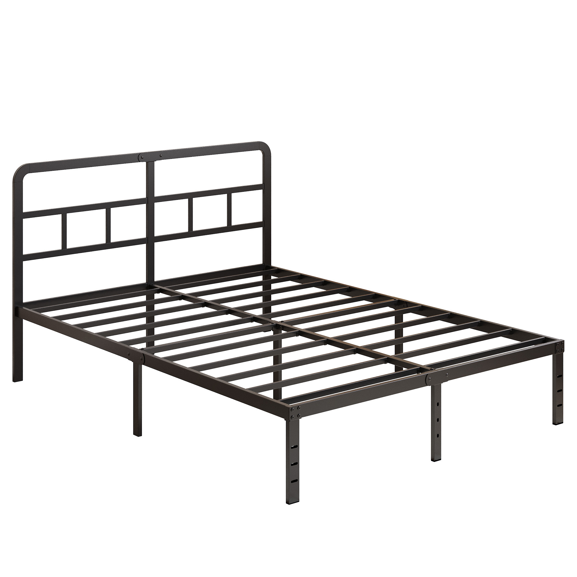 Maenizi 12 inch  Metal Bed Frame No Box Spring Needed, Heavy Duty Metal Slats, Noise Free, Easy Assemble, Black