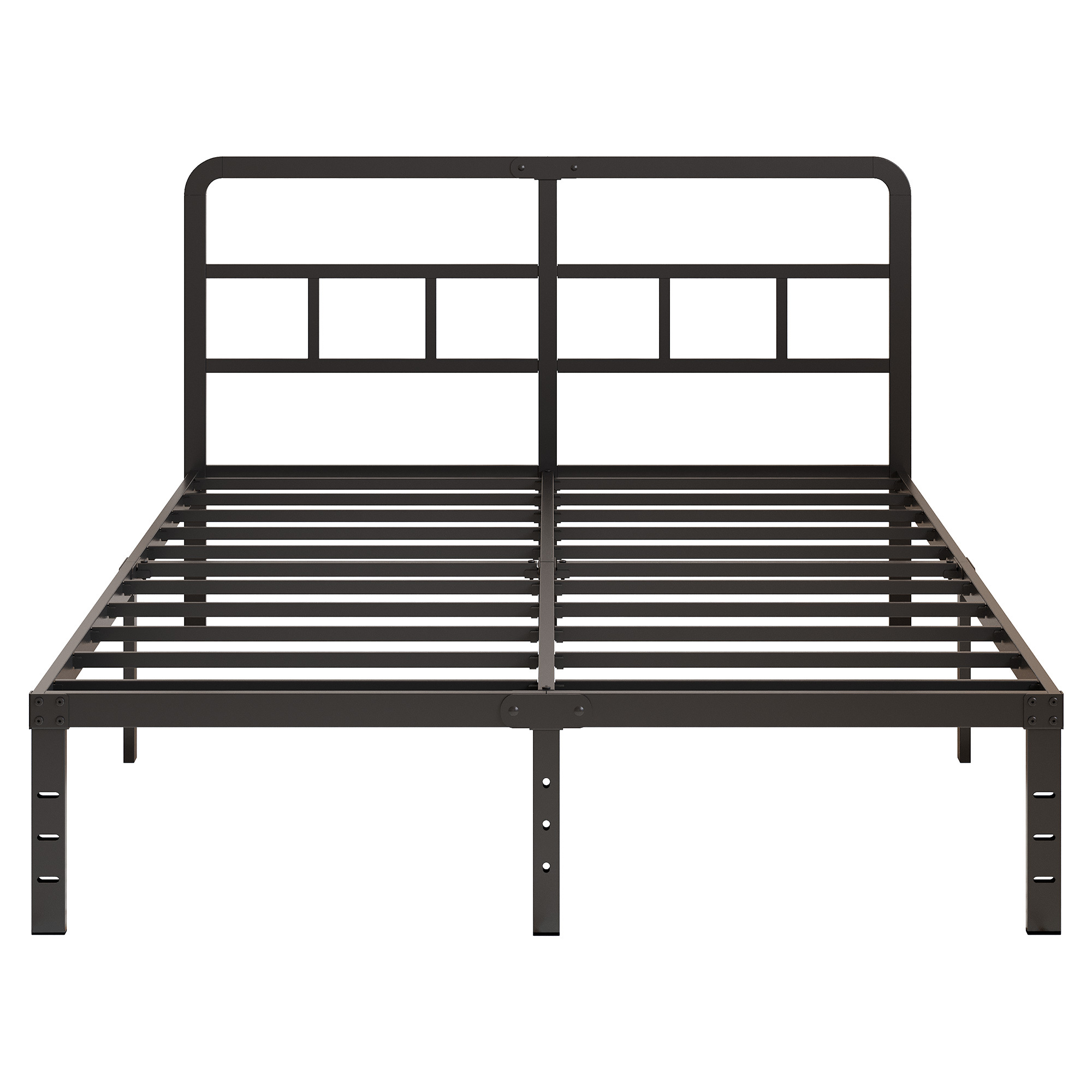 Maenizi 12 inch  Metal Bed Frame No Box Spring Needed, Heavy Duty Metal Slats, Noise Free, Easy Assemble, Black