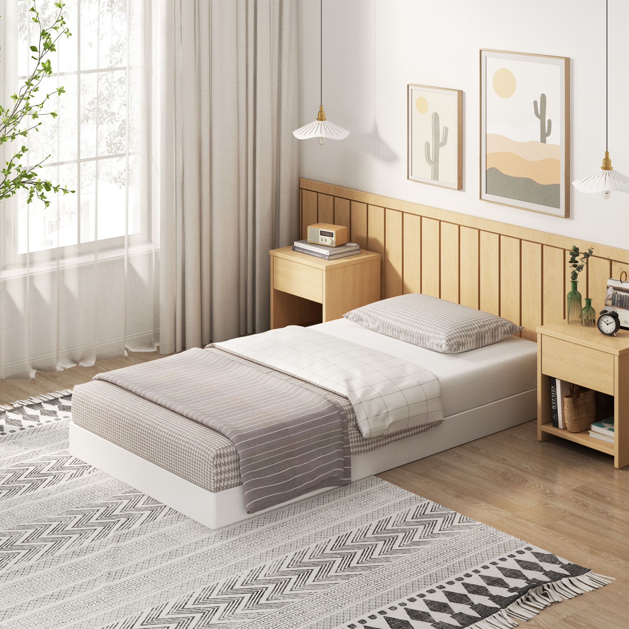 Maenizi 5 inch Low Profile Box Spring, Heavy Duty Metal with Fabric Cover, Easy Assembly, Noise Free, Black