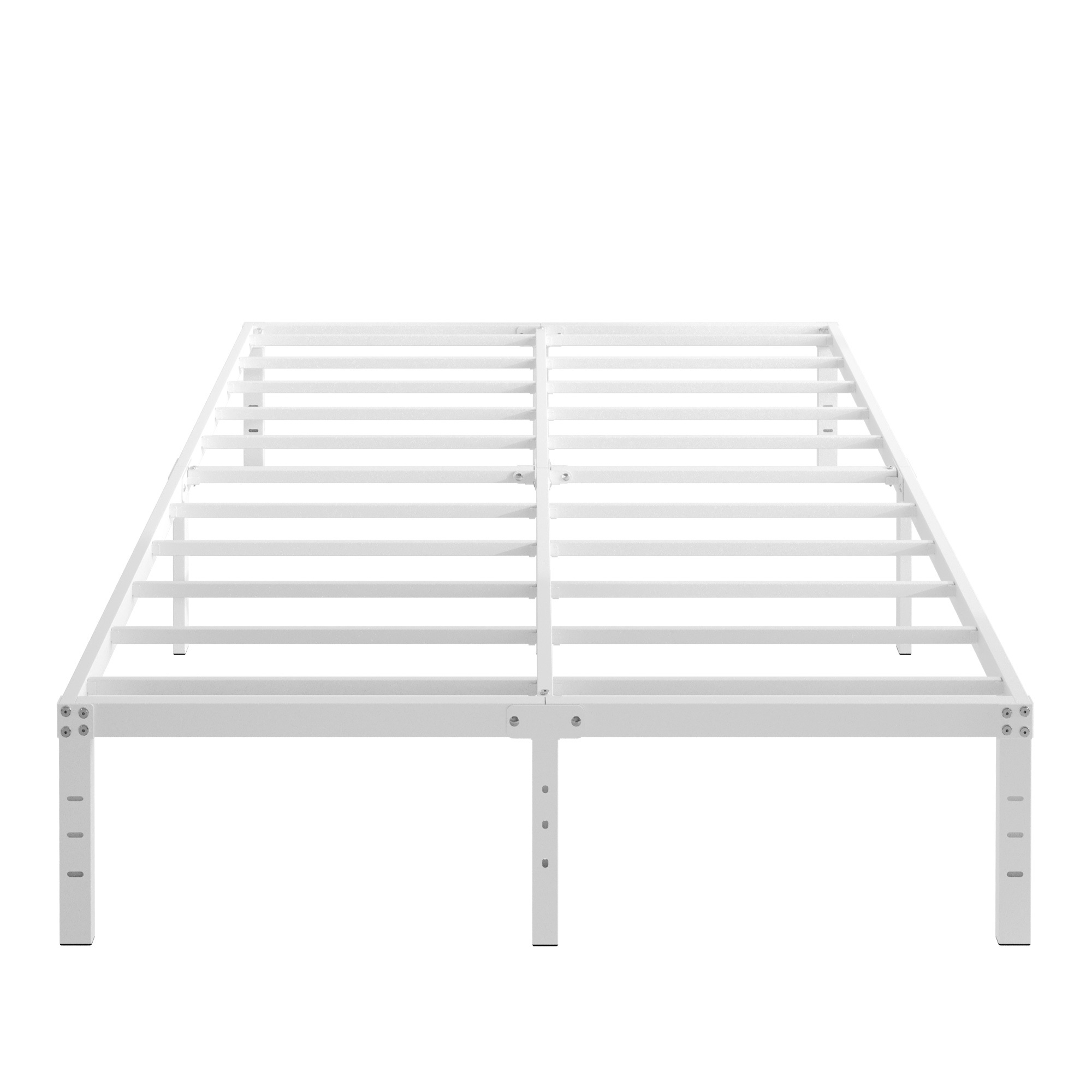 Maenize 12 inch Bed Frame Heavy Duty Metal Platform No Box Spring Needed, Maximum Storage, Easy Assembly, Noise Free, White