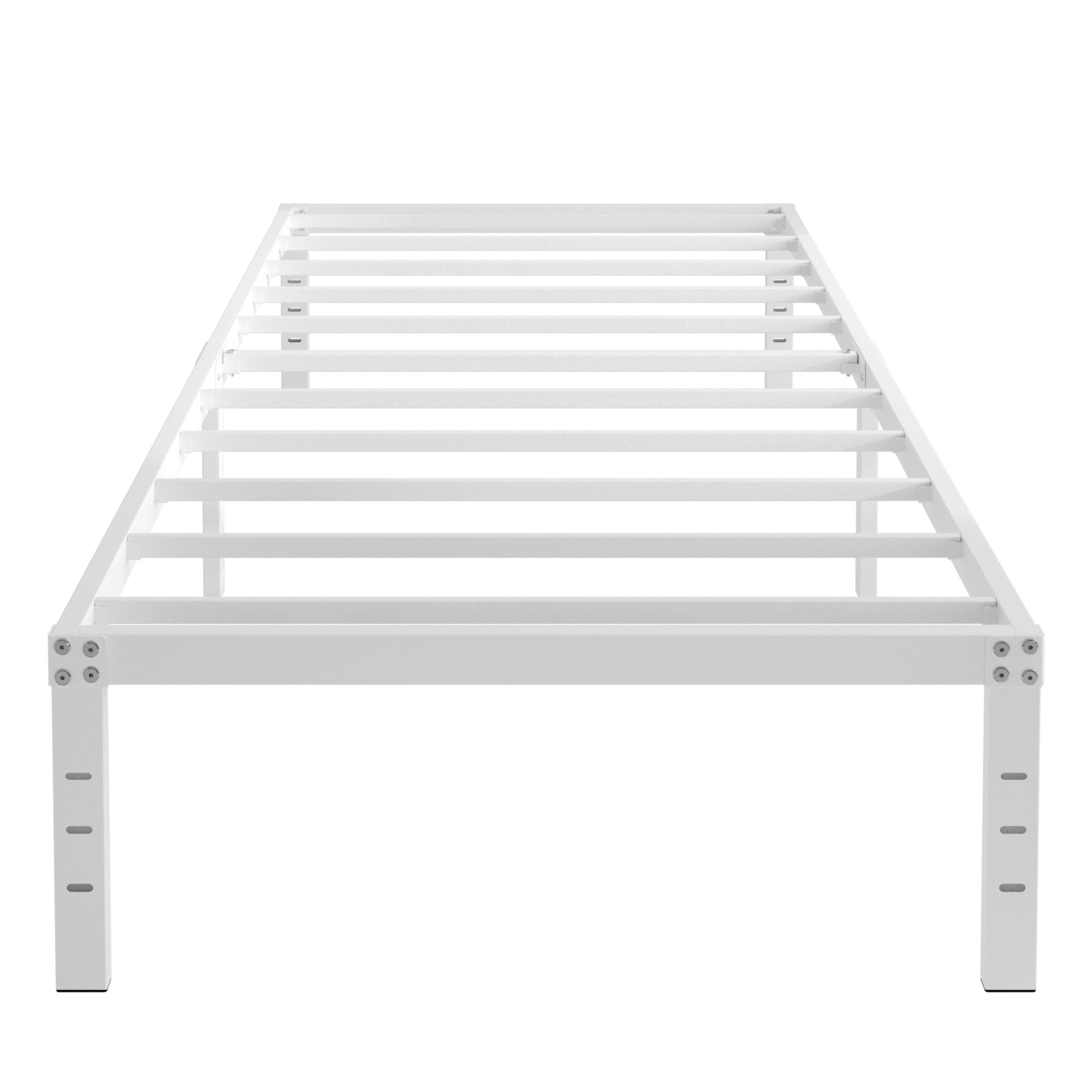 Maenize 16 inch Queen Bed Frame Heavy Duty Metal Platform No Box Spring Needed, Maximum Storage, Easy Assembly, Noise Free, White